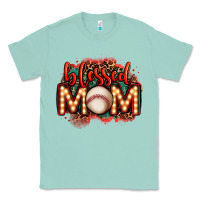 Seafoam blessed baseball mom lightbulb letters Classic Tee - OliviaCreatesArt
