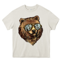 Cream Papa Bear Heavy Core Tee - HowdyJamesFarm