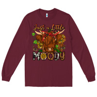 Burgundy Just a Little Moody Long Sleeve Tee - CowhideDigitalArt