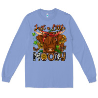 Colony Blue Just a Little Moody Long Sleeve Tee - CowhideDigitalArt