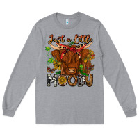 Heather Grey Just a Little Moody Long Sleeve Tee - CowhideDigitalArt