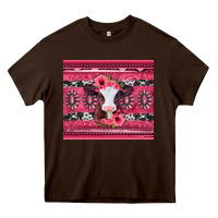 Chocolate Brown pink gemstone baby calf western valentines day Heavy Core Tee - Jasminsmagicworld