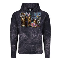 Cloud Black Happy Easter Vintage Hoodie - CowhideDigitalArt