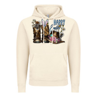Vintage Artic Happy Easter Vintage Hoodie - CowhideDigitalArt
