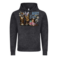Vintage Black Happy Easter Vintage Hoodie - CowhideDigitalArt