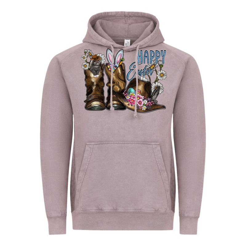 Happy Easter Vintage Hoodie by CowhideDigitalArt | Teevron