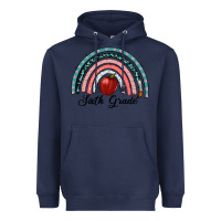 Navy sixth grade rainbow Heavyweight Hoodie - RanaPortraitStore