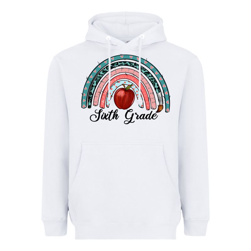 Sixth Grade Rainbow Heavyweight Hoodie by RanaPortraitStore | Teevron