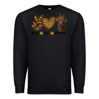 Black peace love labrador Premium Sweatshirt - RanaPortraitStore