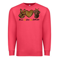 Cardinal peace love labrador Premium Sweatshirt - RanaPortraitStore