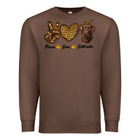 Chestnut peace love labrador Premium Sweatshirt - RanaPortraitStore
