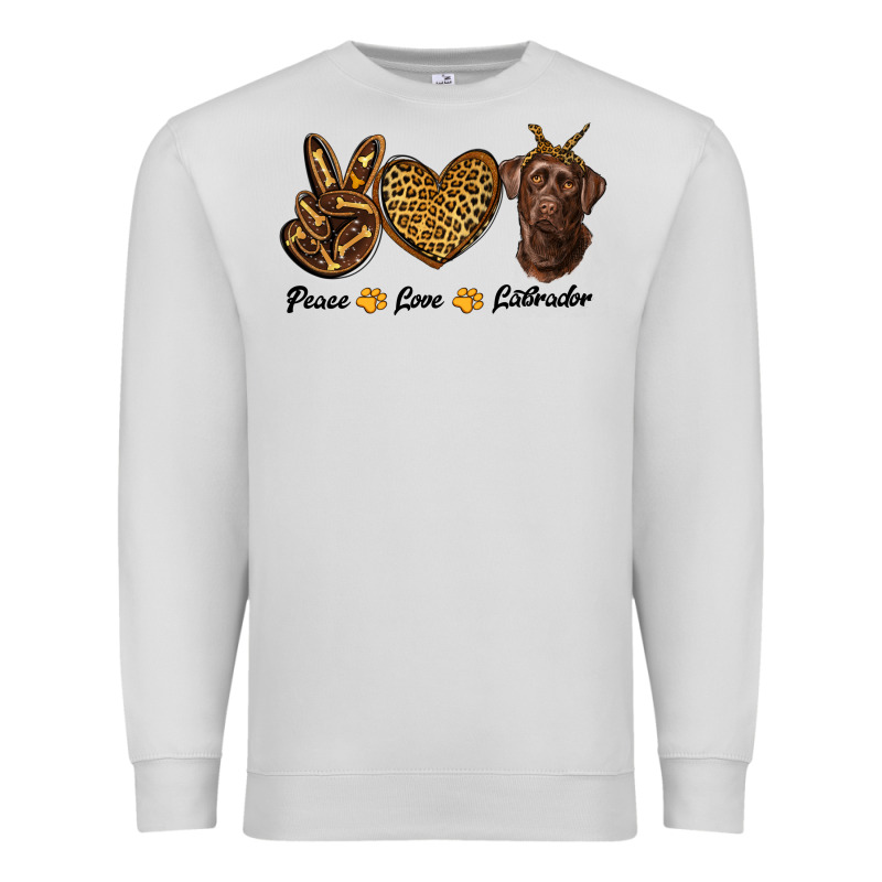Peace Love Labrador Premium Sweatshirt by RanaPortraitStore | Teevron