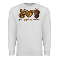 Dove Grey peace love labrador Premium Sweatshirt - RanaPortraitStore