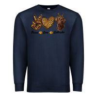 Navy peace love labrador Premium Sweatshirt - RanaPortraitStore