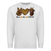 Oatmeal Heather peace love labrador Premium Sweatshirt - RanaPortraitStore