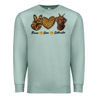 Seafoam peace love labrador Premium Sweatshirt - RanaPortraitStore