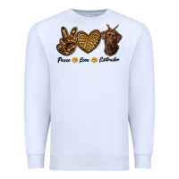 White peace love labrador Premium Sweatshirt - RanaPortraitStore