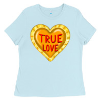 Baby Blue valentine's day hearts Ladies Tee - FaDigitalArtStudio