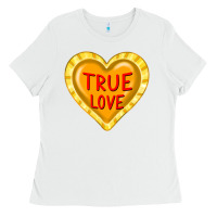 White valentine's day hearts Ladies Tee - FaDigitalArtStudio