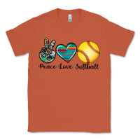 Copper peace love softball Classic Tee - Artiststas