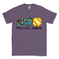 Lavender peace love softball Classic Tee - Artiststas