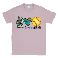 Lilac peace love softball Classic Tee - Artiststas