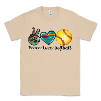 Mushroom peace love softball Classic Tee - Artiststas