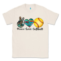 Natural peace love softball Classic Tee - Artiststas