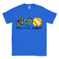 True Royal peace love softball Classic Tee - Artiststas
