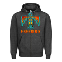 Charcoal Heather thunderbird freebird Zipper Hoodie - JahusDesignShop