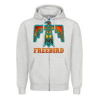 Dove Grey thunderbird freebird Zipper Hoodie - JahusDesignShop