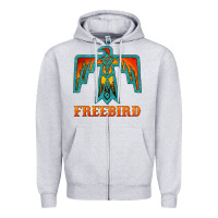 Heather Grey thunderbird freebird Zipper Hoodie - JahusDesignShop