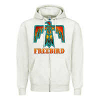 Oatmeal Heather thunderbird freebird Zipper Hoodie - JahusDesignShop