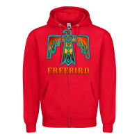 Red thunderbird freebird Zipper Hoodie - JahusDesignShop