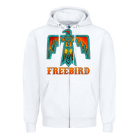 White thunderbird freebird Zipper Hoodie - JahusDesignShop