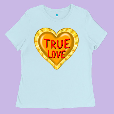 Valentine's Day Hearts Ladies Tee Designed By Fadigitalartstudio