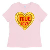 Bubblegum Pink valentine's day hearts Ladies Tee - FaDigitalArtStudio