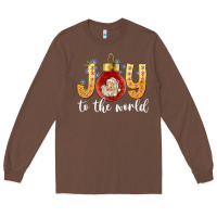Chestnut Joy To The World Long Sleeve Tee - CowhideDigitalArt