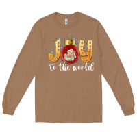 Toasted Coconut Joy To The World Long Sleeve Tee - CowhideDigitalArt