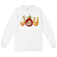 White Joy To The World Long Sleeve Tee - CowhideDigitalArt