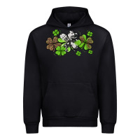 Black western cowhide leopard glitter shamrocks Urban Hoodie - Jasminsmagicworld
