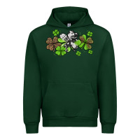 Forest Green western cowhide leopard glitter shamrocks Urban Hoodie - Jasminsmagicworld