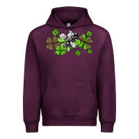 Mauve Wine western cowhide leopard glitter shamrocks Urban Hoodie - Jasminsmagicworld