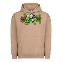 Western Cowhide Leopard Glitter Shamrocks Urban Hoodie | Teevron