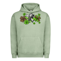 Pigment Oil Green western cowhide leopard glitter shamrocks Urban Hoodie - Jasminsmagicworld