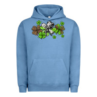 Pigment Pebble Blue western cowhide leopard glitter shamrocks Urban Hoodie - Jasminsmagicworld