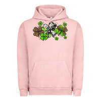 Pigment Salmon western cowhide leopard glitter shamrocks Urban Hoodie - Jasminsmagicworld