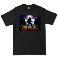 Black bigfoot believe christmas Premium Tee - FaDigitalArtStudio