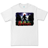 White bigfoot believe christmas Premium Tee - FaDigitalArtStudio