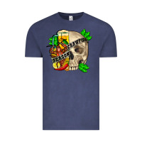 Vintage Denim skull crawfish season Vintage Tee - FaDigitalArtStudio